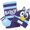 Bluey Accessori Invernali Bambina, Accogliente Caldo Set - Regalo Ragazza (2-8 Anni, Blu Bluey 3 Pz)