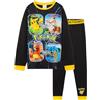Pokémon Pigiama Ragazzo e Adolescenti Lungo Pigiami Bambino Set Morbido Traspirante Pikachu Abbigliamento da Casa Idea Regalo (7-8 Anni, Giallo/Nero)