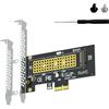 GERUI PA09-X1 M.2 - Adattatore NVMe a PCIe X1, con un cacciavite a vite, per 2230/2242/2260/2280 M.2 NVMe SSD, PCIe X1 installazione (nero)