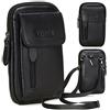 VIIGER Fondina da spalla in pelle per telefono cellulare compatibile con iPhone 17 Pro Max 16 Pro Max S25 Ultra S24 Ultra Large Multi-tasca borsa a tracolla per telefono smartphone con clip per