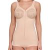 Susa Corselett da donna senza ferretto Classics I Corselett da donna I Shapewear fortemente modellante I Corpetto con effetto modellante I modellano vita, pancia e glutei, 125 D, beige (pelle 010)