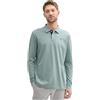 Tom Tailor Polo a Maniche Lunghe da Uomo Basic piqué, 27475 - Grey Mint, 3XL
