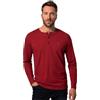 JP 1880, Uomo, Grandi Dimensioni, Henley, Rosso Porpora, XXXXXXXXL
