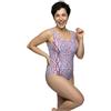 Ulla Popken Badeanzug Alice, Punkte & Bänder Costume Intero, Blu, 60 Donna