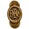 miss divisa Pin DOSB sportivo in metallo finitura bronzo anticato - Mini accessorio da giacca o collezione - 15 mm
