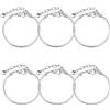 BEZHO 6 Bracciali a Serpente Regolabili, 23cm, con Catena di Estensione, Fibbia a Granchio, Argento, per Creazione Bigiotteria Fai-da-Te