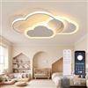 YLFXL Plafoniera Cameretta Bambini, 62cm 48W Plafoniera Led Soffitto Dimmerabile Lampadario Cameretta Creative Nuvola Lampade a Soffitto Cameretta Bambina per Camera da Letto, Camera dei Bambini