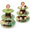 Sukizifa Porta Cupcake, 2 alzatine Giungla con 3 Piani