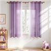 MRTREES Tende Trasparenti Viola Sfumate con Occhielli 2 Pezzi,140x160 CM | Tende per Interni Corte, Tenda Moderne per Soggiorno e Camera da Letto, Eleganti, Trasparenti e Decorative