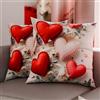PETTI Artigiani Italiani - Coppia di Federe Cuscino 45x45 cm in Microfibra, Cuscini Arredo Camera da Letto, Divano, Salotto, Set 2 Fodere Copricuscino, Federa Shabby 344, 100% Made in Italy