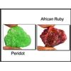 Naturale Peridoto & Africano Rubino 250 Ct. Gemma Grezzo Paio AD965