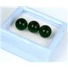 48 KT / 3 Pezzi Rotondo Verde Ametista Arredo Casa Gemma Sfera Lotto AD351 Nuovo