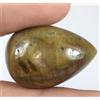 110,45 Ct Zaffiro Naturale Non Trattato Marrone Dorato Cabochon Pear E13381