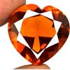 Valentine's Regalo 50 KT Giallo Citrino Gemma Forma Cuore Certificato AD143
