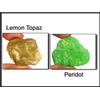 Naturale Brasiliano 250 Ct. Peridoto E Topazio Limone Gemma Grezza Coppia AD1047