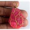 Pendente Naturale In Zaffiro Rosa Africano Grezzo 32,95 Ct Collezione Classica