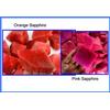 2000 KT Arancione & Zaffiro Rosa Gemma Lucidato Grezzo Lotto Naturale Africano
