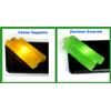 6 Pz Zaffiro Giallo Naturale E Smeraldo Zambiano 360 Ct Fetta Grezza Lotto AD618