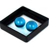 Rotondo 32 KT Topazio Blu Cielo Casa Decorazione Gemma Sfera Paio AD197 Festive