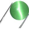 Rotondo Verde di Gatto Occhio 23.25 CT Naturale Ottimi Luster Gemma Certificato
