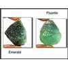 410 Ct. Verde Naturale Fluorite & Colombiano Gemma Smeraldo Grezzo Paio AD825