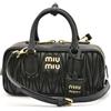 Miu Miu Borsa Miu Miu Arcadie Matelasse in pelle 5BB142 nero nero 2 vie inutilizzata ...