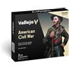 Vallejo Model Color American Civil War 70256, set di 16 colori acrilici da 18 ml per modellismo storico: blu dell'Unione, marroni e grigi confederati, incarnato, acciaio e ottone