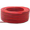 Jemcgrl da 2 100 m 22 AWG 12 V / 24 V di prolunga rosso e nero di alimentazione a barra a LED in rame stagnato a 2 cavi