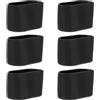 Healeved MöBel - 24 tappi per piedini ovali, 5 x 3 x 2 cm, colore nero, antiscivolo, per gambe di sedie e tavoli, protezione del pavimento, per interni