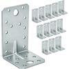 OMIDEAS 12 staffe angolari rinforzate (90 x 50 x 55 x 1,5) resistenti staffe angolari con perline per legno, legno, metallo, giunzione, connettore L zincato