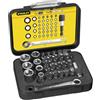 Stanley - FatMax STANLEY 1-13-907 Inserti, 25 mm, Attacco 1/4 con Portainserti Magnetico, Set di 39 pz + Chiave Portainserti