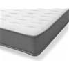 eXtreme comfort ltd Extreme Comfort Cooltouch Colours - Materasso a molle ibrido in memory foam e pinna coil in iuta con bordo grigio in iuta, profondità 18 cm, 75 x 175 cm