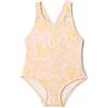 Amazon Essentials x Sofia Grainge Costume da Bagno Intero con Spalline Incrociate, Dettaglio con Volant Bambine e ragazze, Rosa Conchiglia Effetto Cachemire Decorato, 3 anni