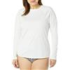 Amazon Essentials Rash Guard a Maniche Lunghe, da Donna, Bianco, Taglia 50