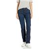 Amazon Essentials Jeans Aderenti Dritti a Vita Media - colori fuori produzione Donna, Delavé Scuro, 40 Corto