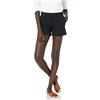 Amazon Essentials Pantaloncini Chino Slim Fit a Vita Media, Interno Gamba 8,9 cm Donna, Nero, 44