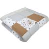 Medi Partners Coperta per neonati 100% cotone 120x120cm multifunzionale Morbido spesso Tappetino da gioco Inserto per box