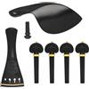 Kit Accessori Violino in in Ebano Pioli di Accordatura Nero per Studio