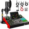 tenlamp Bundle di microfoni per podcast con mixer audio live, bundle di attrezzature per