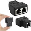 Sdoppiatore cavo di RETE Ethernet RJ45 Lan switch modem adsl internet pc router