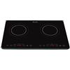 Brandt TI2SLIM1 - Tavolo a induzione a 2 fuochi, controllo elettronico, 5 modalità di cottura preprogrammate, 3400 W, colore: Nero