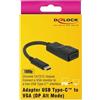Delock Adattatore DELOCK USB Tipo-C maschio > VGA femmina (modalità DP Alt)