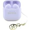 Guess Tws Guess Effetto Lucido Stampato Logo Classico e Charm Cuffie Lavanda