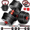 RE:SPORT® Set di manubri da 20 kg con kettlebell Manubri Set di manubri Piastre per manubri