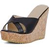 Bviennic Donna Sandals Zeppa Con Plateau Moda Punta Aperta Senza Chiusura Festa Sandals 0961, Numero 34-41