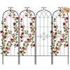 VEVOR Tralicci da Giardinaggio 180x52,5 cm 4 pz, Divisori da Giardino Collegabili per Decorazione e Sostegno Verniciati a Polvere e Design ad Incastro, Graticci per Piante Rampicanti Ortaggi Fiori