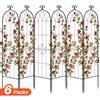 VEVOR Set 6 pz Traliccio da Giardinaggio 180x52,5 cm, Pannello da Giardino in Metallo con Finitura Verniciata a Polvere, Collegabili, Grigliato da Supporto Divisorio Decorativo per Rose Rampicanti