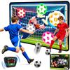 VATOS Set Calcio Elettronico Segna-Punti per Bambini, Porta in Tessuto e 2 Palloni, Indoor Outdoor, 2 modalità, Giocattolo Sportivo Regalo Compleanno Natale età 3+