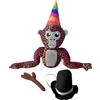 AlloFuu Gorillas Teddy PlüSch - Peluche a forma di scimmia, con 2 cappelli, 1 rametto di scettere, morbido gorillatag giocattolo per bambini, ragazzi e ragazze
