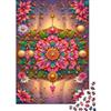 QHVMXCZB Mandala Fiori Arte Puzzle 1000 Pezzi Carta per Adulti Stile Colorato Gioco di Puzzle 1000 Pezzi Famiglia Relax Regalo 38x26cm/1000pcs